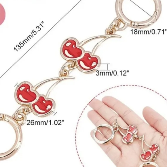 Cherry 🍒 Bag Chain Extension New - Picture 9 of 12